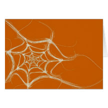 Tarjeta en blanco con fondo web de araña fractal