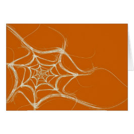 Tarjeta en blanco con fondo web de araña fractal