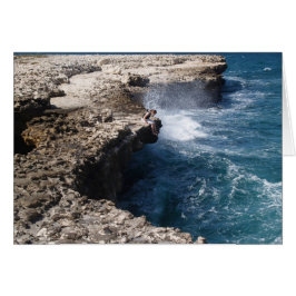 Tarjeta en blanco con imagen del puente del diablo