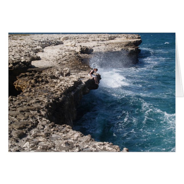 Tarjeta en blanco con imagen del puente del diablo (Anverso (Horizontal))