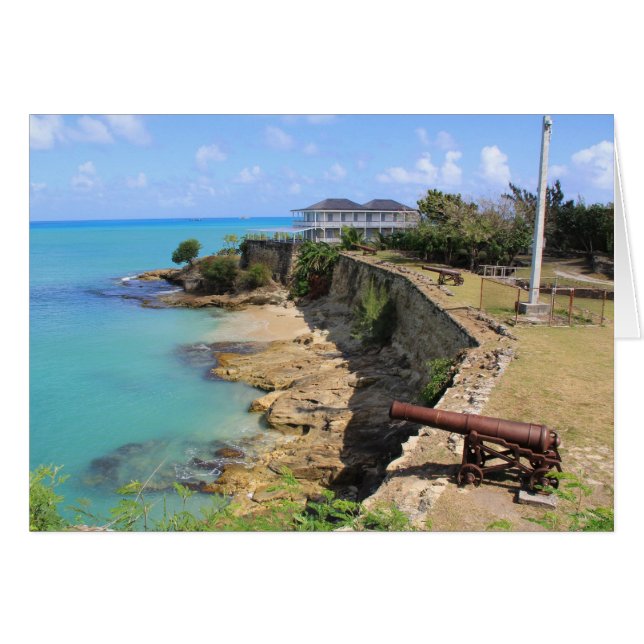 Tarjeta en blanco con la imagen del fuerte James e (Anverso (Horizontal))