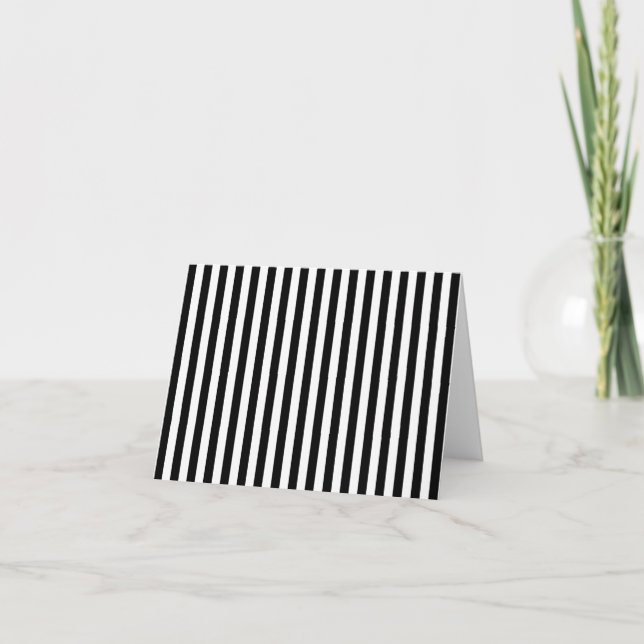 Tarjeta en Blanco con Rayas Negras y Blancas (Anverso)