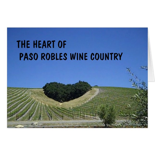 Tarjeta en blanco: Corazón del país vinícola de (Anverso (Horizontal))