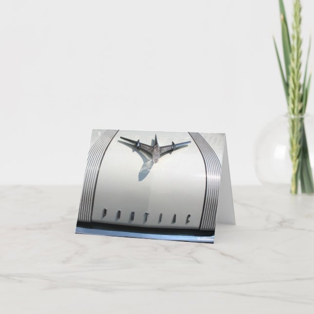 Tarjeta en blanco de adorno del capó pontíaco vint (Anverso)