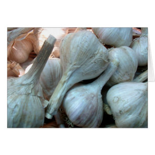 Tarjeta en blanco de ajo