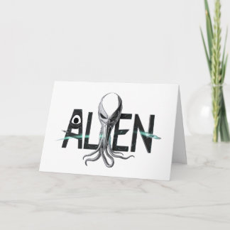 Tarjeta en blanco de alienígena espacial