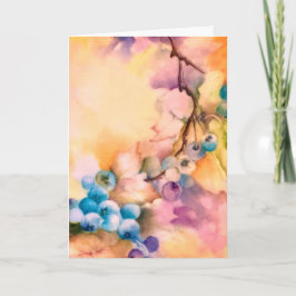 Tarjeta en Blanco de Arte de Arándano — Botánico d