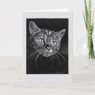 Tarjeta en blanco de Cara de Gato.