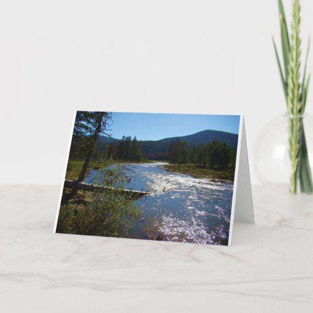 Tarjeta en blanco de Colorado del río que fluye (Anverso)