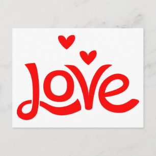 Tarjeta en Blanco de Corazones Rojos y Blancos de