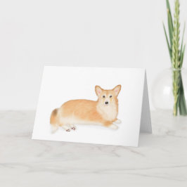 Tarjeta en blanco de corgi galés de Pembroke Rojo