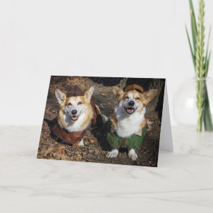 Tarjeta en blanco de Corgi Robin Hood