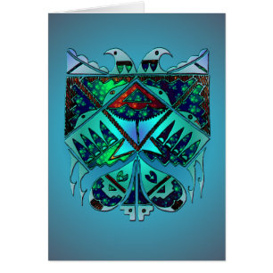 Tarjeta en blanco de dos Eagles