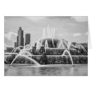 Tarjeta en blanco de escala de grises de Chicago B