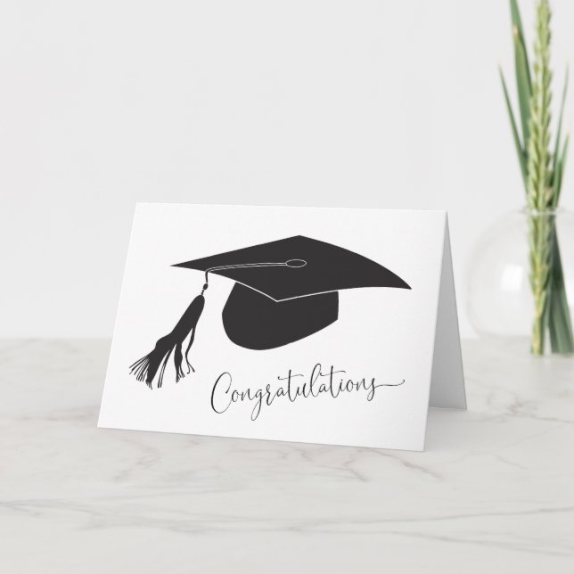 Tarjeta en blanco de felicitaciones por graduación (Anverso)