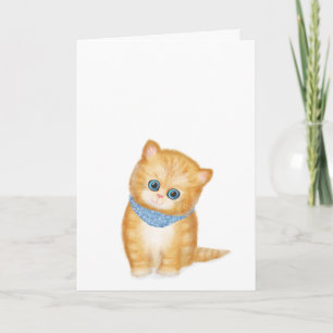 Tarjeta en blanco de ginger kitten mate