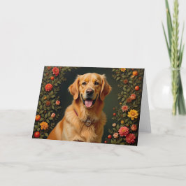 Tarjeta en blanco de Golden Retriever