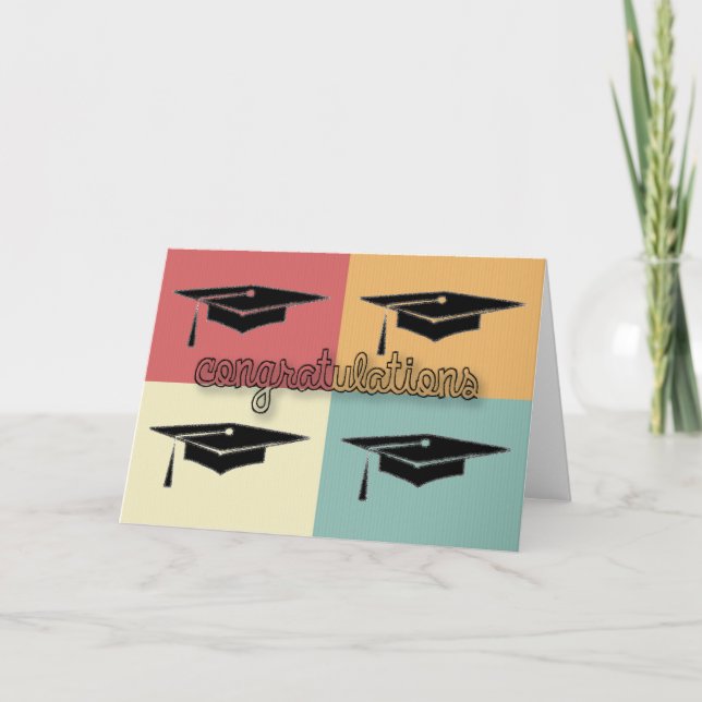 Tarjeta en blanco de graduación de felicitaciones (Anverso)