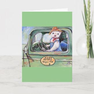 Tarjeta en blanco de granja de ganadería de ferret