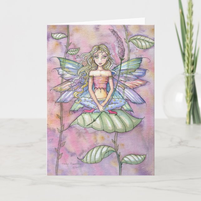 Tarjeta en Blanco de Hada de Flor Pequeña (Anverso)