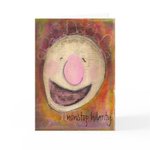 tarjeta en blanco de hilaridad sin paro