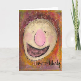 tarjeta en blanco de hilaridad sin paro