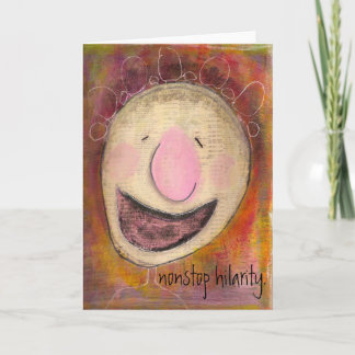 tarjeta en blanco de hilaridad sin paro