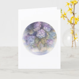 Tarjeta en Blanco de Hortensia | Nota Floral Elega