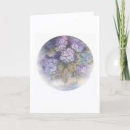 Tarjeta en Blanco de Hortensia | Nota Floral Elega