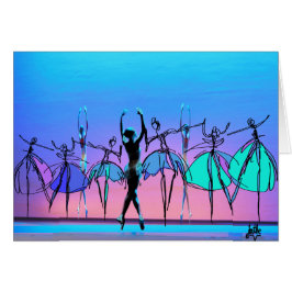 Tarjeta en blanco de la bailarina
