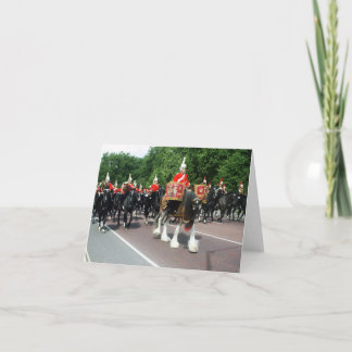 Tarjeta en blanco de la banda de caballería del ho