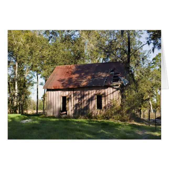 Tarjeta en blanco de la choza abandonada (Anverso (Horizontal))