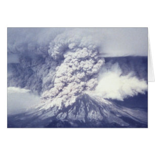 Tarjeta en blanco de la erupción del Monte St. Hel