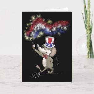 Tarjeta en blanco de la feliz noche del 4 de julio