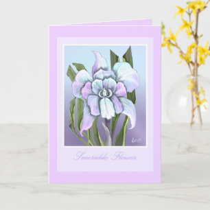Tarjeta en blanco de la Flor Smeraldo