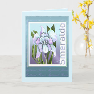 Tarjeta en blanco de la Flor Smeraldo