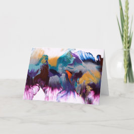 Tarjeta en blanco de la floración