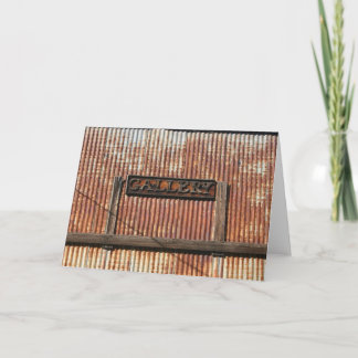 Tarjeta en blanco de la galería