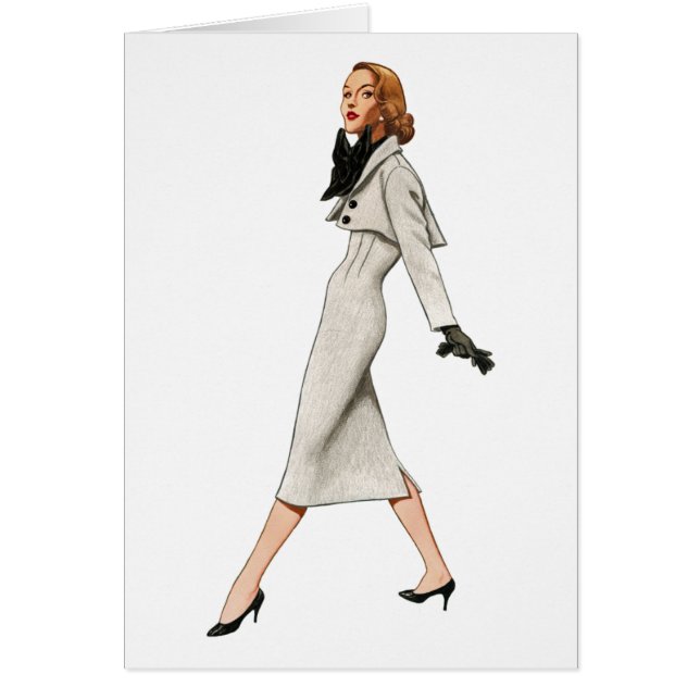 Tarjeta en blanco de la imagen de la moda del (Frente)