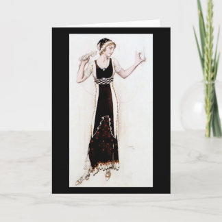 Tarjeta en blanco de la impresión de la moda de