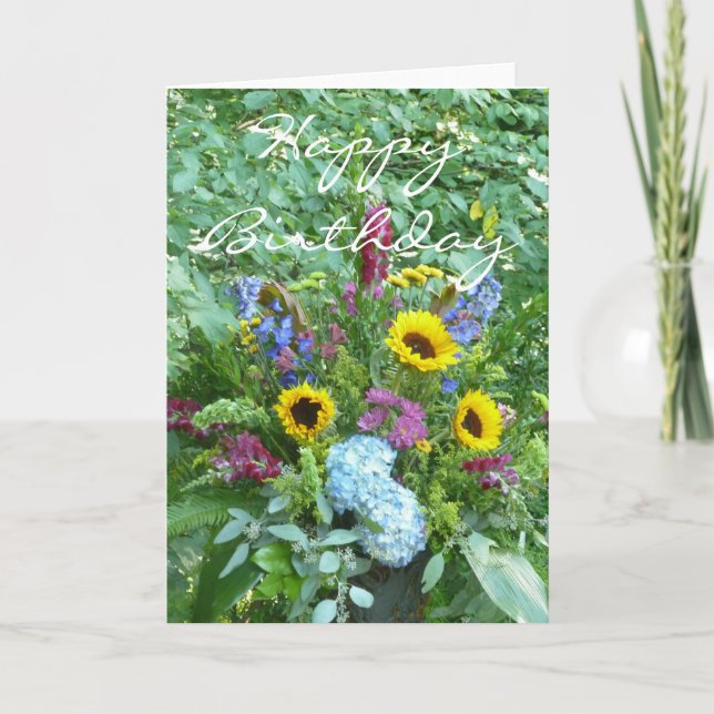 Tarjeta en blanco de la mezcla del girasol del (Anverso)