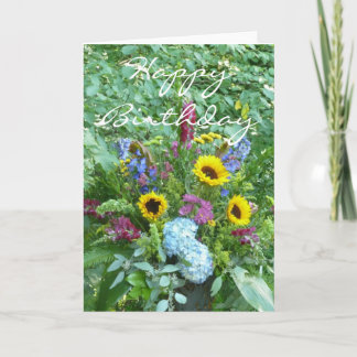 Tarjeta en blanco de la mezcla del girasol del