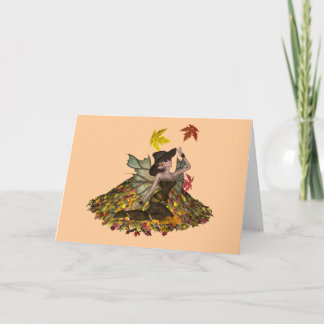Tarjeta en blanco de la papelería de otoño de KRW