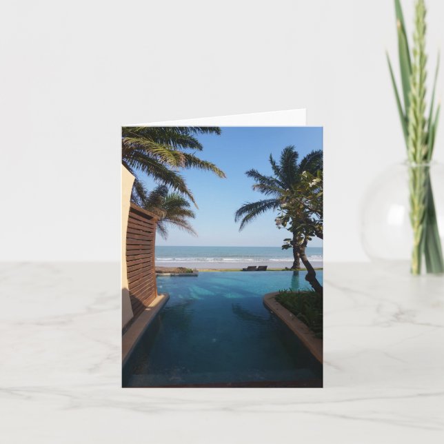 Tarjeta en blanco de la playa (Anverso)