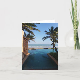 Tarjeta en blanco de la playa
