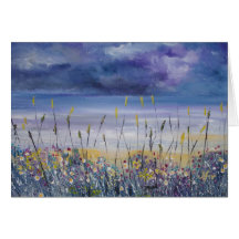 Tarjeta en blanco de la playa vacía