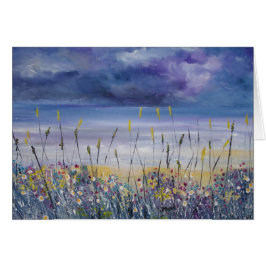 Tarjeta en blanco de la playa vacía