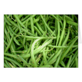 Tarjeta en blanco de las habas verdes
