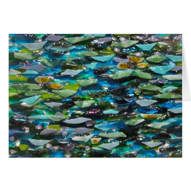 Tarjeta en blanco de los guijarros del agua (Anverso (Horizontal))