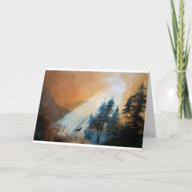 TARJETA EN BLANCO DE MAJESTY POR LA MAÑANA (Anverso)